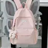 Mochila Pequena Fresca Estilo Coreano 2025 Feminina Fofa com Laço Mochila de Menina Mochila Escolar para Estudante de Ensino Fundamental