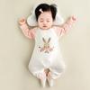 Macacão de bebê verão roupa de ar condicionado roupas de recém-nascido modal ultraleve respirável pijama de manga comprida roupas de bebê