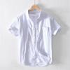 5102 verano japonés fresco versátil por dentro y por fuera camisa hombres Nueva camisa de rayas de manga corta hombres una pieza generación de cabello