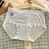 Pantalones de Malla de Seda Helada Antibacterianos 10A para Mujer Ropa Interior Ligera y de Secado Rápido Transpirables que Cubren la Cadera Bragas de Cintura Media para Chicas Verano
