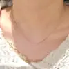 Colar de diamante com sorriso deslumbrante no mesmo estilo de Yang Mi, novo modelo 2026, estilo de luxo leve e requintado, corrente para clavícula com design exclusivo