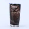 Uau Copo de Carro Personalizado 3D Impresso 20oz com Vários Copos Térmicos Portáteis para Carro Design de Letras Copos de Cerveja