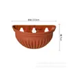 Maceta de Plástico Colgante de Pared Estilo Creativo Simple Decoración para Exterior Balcón Pasillo Flor Artificial Pared de Flores Maceta para Plantas Verdes Colgante de Pared