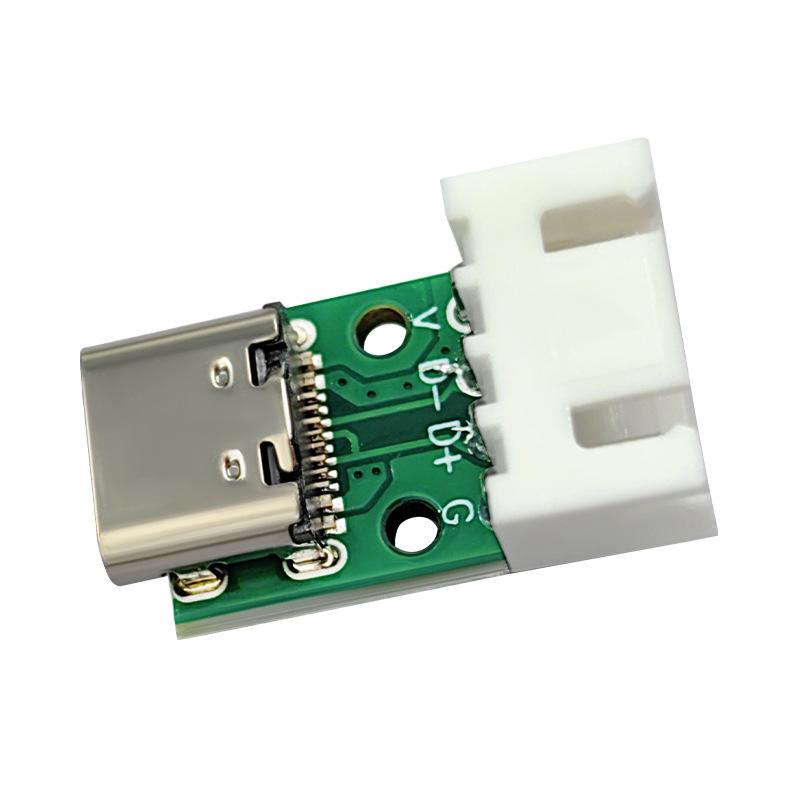 05-17   TYPEC 16P转2.54白色端子弯脚90