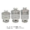 Tarro de Dulces Transparente Estilo Europeo Retro Chapado en Plata, Tarro Ajustable, Tarro para Nueces, Tarro de Almacenamiento Estilo Europeo de Lujo Ligero