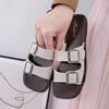 Pantuflas Nuevas de Verano para Mujer Estilo Coreano Estilo Francés Estilo Retro de Hada Playa Marítima Sandalias Blandas Planas para Uso Exterior