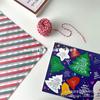 Papel de Regalo Navideño a Rayas Rojas y Verdes Papel de Regalo Ambiente Festivo Papel de Regalo de Alto Valor de Color Cuerda para Etiqueta Papel de Envoltura de Paquete