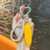 Chaveiro de Pérola Laranja com Contas, Único e Estiloso, Pingente de Corrente para Celular de Moda de Nicho, Acessório Fresco e Versátil Atacado