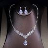 Moda Europea y Americana Lujo Ligero Circonita Collar Aretes traje Nupcial Boda Hilo Vestido de Noche Accesorios Accesorios Banquete Nocturno