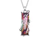 Colar com Pingente de Pedra da Lua Retrô Atacado de Joias de Comércio Exterior Transfronteiriço Joias de Cristal Natural Estilo Boêmio Feminino