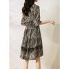 Vestido de Seda Vintage 2026 Estilo Verão Elegante Feminino Estilo Francês Suave Vestido de Seda para Chá