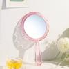 Espejo Redondo de Gama Alta, Color Transparente, Lindo Espejo de Maquillaje, Espejo de Doble Cara, Espejo de Princesa, Un Lado Ampliador, Espejo Portátil, Espejo con Mango, Uso Especial