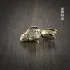Latón Peces Dorados Antiguos Adornos Vintage Estudio Oficina Escritorio Paisaje Creativo Sólido Decorativo Mascota de Té Artesanía