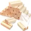 En Stock 7cm Postal Clip de Madera Artesanía de Madera Base de Anillo de Metal de Madera Blanco Negro Madera Maciza Marrón
