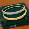 Pulsera Hebilla Patrón Circonia Chapada en Oro Real de 18k Pulsera con Sentido de Diseño Nicho Pulsera de Moda Individual Versátil Joyería Mujeres