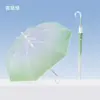 Guarda-chuva Transparente Curvo de Oito Varetas com Cabo Reto Gradiente, Guarda-chuva de Chuva de Alto Valor, Em Estoque Envio Direto do Fabricante, Guarda-chuva Longo Promocional