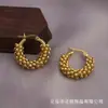 Pendientes para Mujer, Lujo Ligero Francés, Pendientes Únicos de Estilo Frío con Bola Envuelta, Moda de Gama Alta, Pendientes Versátiles, Pendientes al por Mayor