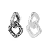 Plata de Ley S925 Colgante de Cuenta Geométrica Cuadrada Entrelazada Pulsera de Cristal con Cuentas DIY Materiales de Accesorios de Plata