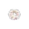 Tocados con delicados anillos florales para el cabello, color crema francés, lazos elásticos para el cabello, accesorios para cabello corto, cuerda para el cabello enrollada en la parte posterior de la cabeza, Corea
