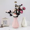 Vaso de plástico criativo estilo nórdico simples resistente a quedas imitação de cerâmica decoração decoração de casa atacado de fábrica