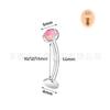F136 Titanium Wave Edge Aobao Umbigo Prego Fundo Plano Prego G23 Liga de Titânio Piercing Jóias Suspensão Anel de Umbigo