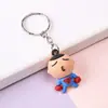 Llavero tridimensional de dibujos animados transfronterizo, llavero de goma blanda de PVC, llavero creativo de dibujos animados de silicona, lindo regalo de muñeca