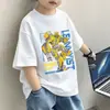 Camiseta de Manga Corta para Niños Verano 2026 Nuevo Estilo para Niños Mayores, Top Delgado de Dibujos Animados Fresco y Moderno para Niños
