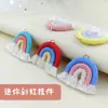 Pendientes de Borla de Algodón Estilo Nórdico Joyería Colgante Accesorios Llavero Arcoíris Trenzado Pequeño Hecho a Mano DIY