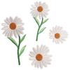 Pegatinas de tela bordadas transfronterizas con diseño de mariposas y bordado mixto, parche de margaritas para planchar con dibujos de girasoles y microsellos.