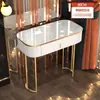 Penteadeira de luxo pequena, conjunto de mesa de maquiagem estilo princesa nórdico moderno simples para quarto