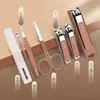 Set de Cortauñas Portátil Tijeras de Manicura Cortauñas Tijeras de Uñas para el Hogar Anti-Salpicaduras Cuidado de Uñas Almacenamiento