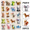 20 Peças de Adesivos Magnéticos Originais de Desenho Animado 3D de Animais, Adesivos Magnéticos Macios Fofos e Adoráveis com Tema de Animais de Estimação para Geladeira e Painel Perfurado