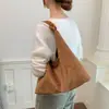 Bolso Cubo Versátil de Gran Capacidad Moda Gamuza Bolso de Hombro Único Estilo Perezoso Retro Bolso Tote Cruzado para Mujeres