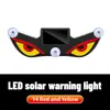 Luz LED Decorativa Ojo de Diablo Alimentada por Energía Solar Haizg Luz Dinámica de Expresión Montada en Camión Luz Decorativa Triangular para Ventana de Coche
