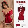 Airu lencería sexy sexy Año Nuevo borla roja cheongsam seductor uniforme de juego de roles traje 5858