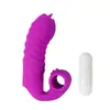 Funda vibratoria para dedo con lengua transfronteriza, juguete de coqueteo para parejas, masturbador femenino, juguete sexual para adultos