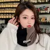 Cuello polar con bloques de color para otoño e invierno, engrosado y cálido, polaina de doble capa para mujer, adecuada para ciclismo al aire libre, máscara facial simple a prueba de frío
