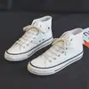 Zapatos de Lona de Caña Alta Réplica de los Años 70 para Mujer Estilo Coreano Ins Versátiles Tenis Casuales Zapatos de Goma Vulcanizada para Hombres y Mujeres Zapatos de Pareja