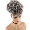 Pelucas Africanas Más Vendidas con Flequillo, Cabello Afro, Cabello de Oruga, Moño de Cabello Rizado Esponjoso, Venta al por Mayor desde el Fabricante de Xuchang