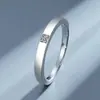 Anillos Minimalistas para Hombre de Moissanita Color D, un Par de Anillos de Pareja de Plata de Ley S925, Venta al por Mayor Directa del Fabricante