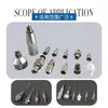Aguja dispensadora de acero inoxidable de precisión de 80 MM, boquilla de aguja metálica de punta plana, aguja alargadora experimental para jeringa