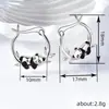 Pendientes de Animales Nuevos de Moda Transfronterizos Cao Shi Europeos y Americanos Lindos Pequeños Moda Panda Frescos Simples Pendientes para Mujer