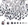Paquete de 6 Diamantes de Grado Comercial Nacional 1440 Piezas Fondo Plano Rhinestones de Vidrio Ss3-Ss10 para Decoración DIY de Teléfono y Accesorios para Uñas