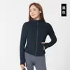 Nueva ropa de yoga de otoño e invierno, chaqueta ajustada, forrada de polar, engrosada, capa base cálida, chaqueta deportiva y de fitness con cremallera