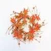 Anillo de Calabaza Hoja de Arce de 40 cm Halloween Acción de Gracias Colgante de Puerta Transfronterizo Amazon Ratán Pared de Patio Decoración de Escritorio