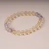Pulsera de Amatista y Citrino Natural para Mujer Lujo Ligero Diseño Simple Original Pulsera de Cristal Regalo