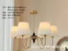 Lustre de ferro estilo retrô americano com tecido plissado para sala de estar, quarto, villa, iluminação decorativa para casa atacado