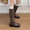 Botas con Hebilla de Cinturón de Diseño de Nicho para Mujer 2025 Invierno Nuevo Estilo Sencillo Elevadoras Antideslizantes Estilo Europeo y Americano Botas de Moda