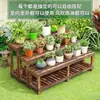 Estante para flores de balcón de madera maciza para exteriores resistente a la corrosión, estante de almacenamiento para patio estilo escalonado, estante para suculentas de pie, estante para flores estilo escalonado