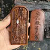 Montaña Longhu Madera de Azufaifo Natural Golpeada por Rayo Pequeño Talismán Taiyi Salvador Señor Celestial Talismán de Madera de Azufaifo Doble Cara Tallado Exquisito Artesanía Taoísta